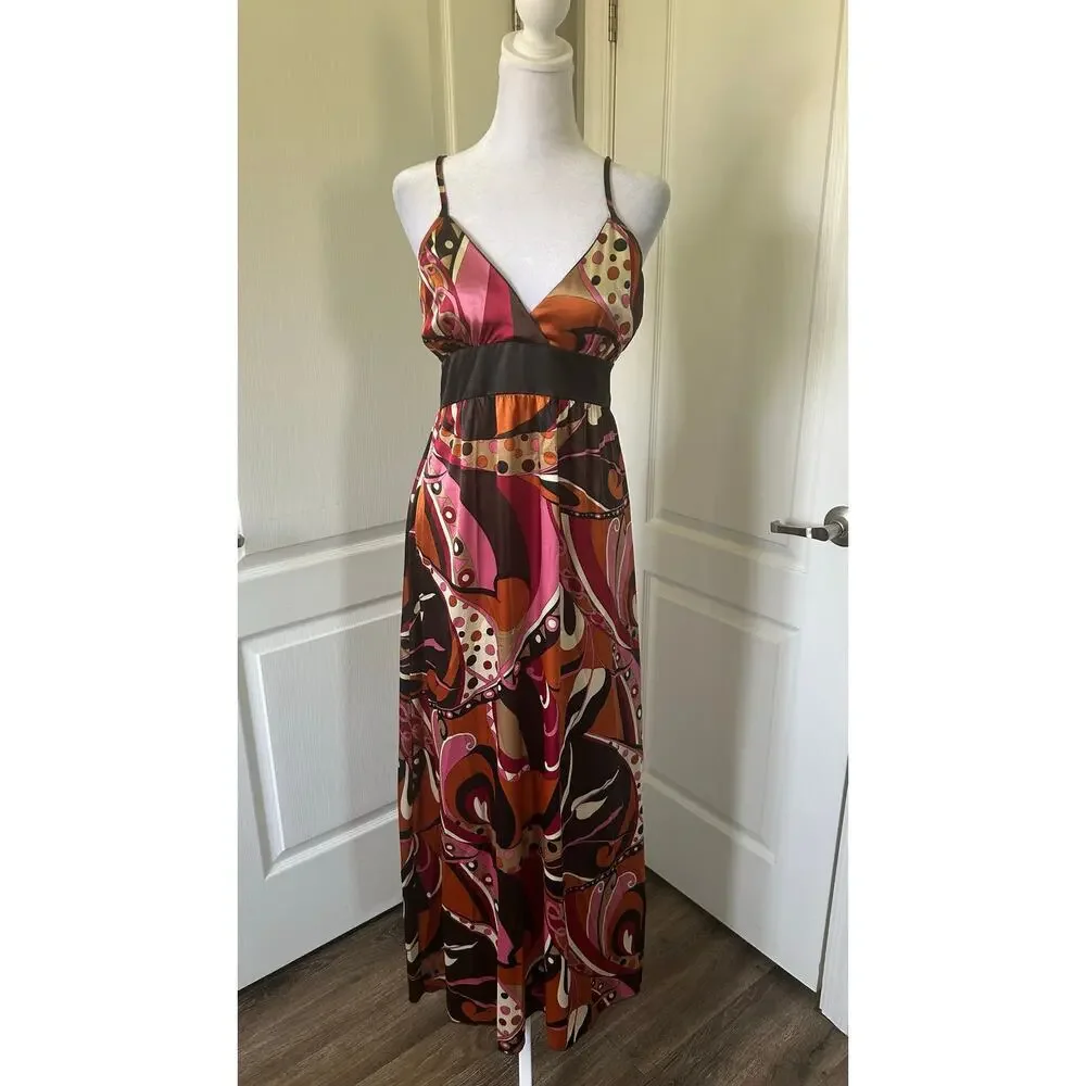 Y2K spaghetti strap Boho full length slip dress KLD signature​